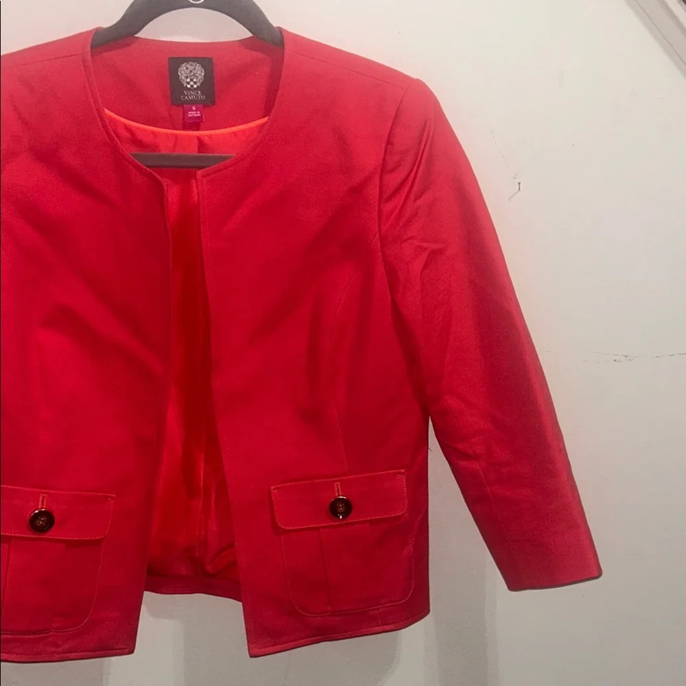 Vince Camuto Vibrant Red Blazer - Picture 5 of 9